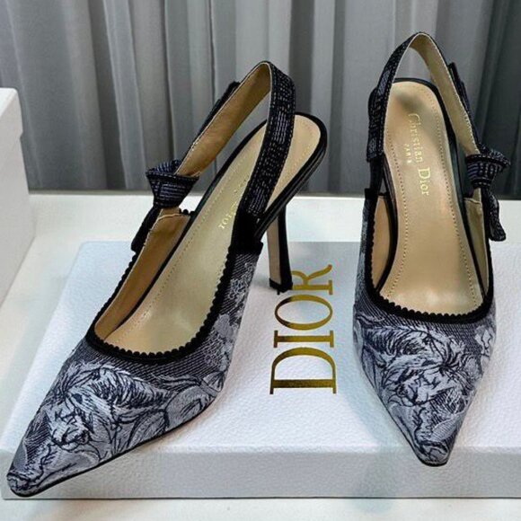 Dior Floral Heels – Elegant Designer Statement Shoes - Picture 1 of 7